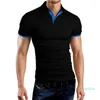 Vente chaude D'été À Manches Courtes Polo Shirt Hommes Turn-over Col Designer Slim Respirant Solide Couleur Hommes D'affaires Polo Shirt Plus La Taille À 5XL