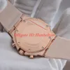 NEW Colored diamond watch woman reloj de lujo watches Beige rubber strap Japan quartz movement Chronograph montres de luxe pour fe278C