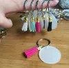 3cm em branco 3cm camurça borla borla vinil keyring menor multi cores disponíveis ouro prata monogrammed clear acrílico tassel keychain