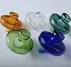 DHL 5mm Clear Bottom Flat Top female 18mm 14mm 10mm male quartz banger nail With UFO Colored Glass Carb Caps For Glass Bong