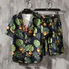 Hommes ensemble à manches courtes chemise hawaïenne et Shorts été décontracté chemise à fleurs plage deux pièces costume 2020 nouvelle mode hommes ensembles S-5XL1