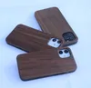 W przypadku iPhone Wood Case 12 Max 11 Pro Max 7 8 Plus solidne drewniane bambusowe tylne okładkę odporne na antyknorek