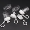 30 ml Hand Sanitizer Bottle With Key Ring Hook Clear Transparent Plastic Refillable Containers Travel Bottle KH6329990419