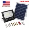 Solar Powered Outdoor Lighting IP67 Vattentät 50W 100W 150W 200W LED Floodlight 160LM / W Solar Light Garden