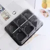 50pcs 6 cavità scatola per cupcake scatola di plastica trasparente per torte contenitori Mochi vassoio Mooncake con coperchio trasparente scatola per imballaggio alimentare