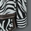 Conjunto de 2 peças feminino com estampa de zebra camisa abotoada e shorts com zíper Conjunto casual de duas peças feminino 2020 outono feminino dois ternos