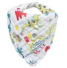 The latest 42X27CM size towel, many styles to choose from, baby bib gauze eight-layer triangle towels