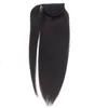 10A Grade Virgin Brazilian Human Hair Ponytail Thick Ends Clip in Hair Extensions Slik Straight Ponytail Hair 120g