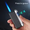 Cigarette Torch Lighter Press Ignition Jet Lighter Blue Flame Refillable Butane Gas Windproof Cigar Lighters13538911393830