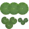 Упаковка из 9 искусственных плавающих пенопластов с листьями лотоса, кувшинками, украшениями зеленого цвета, идеально подходит для патио, пруда с рыбками кои, бассейна, аквариума8484887
