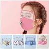 2 in 1 viso scudo maschera antipolvere respiro lavare la valvola viso maschere lavabile bocca muffle bambini cartoon eye scudo maschera senza filtro masque