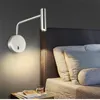 TOPOCH Switched Swing Arm Wall Light Lamp Hardwired Industrial Lighting Sconces for Living Room Bedroom Focused Beam Warm White 3000K Mjuk Ingen Bländning