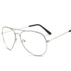 Moda güneş gözlüğü çerçeveleri temiz gözlükler retro gözlükler metal altın miyopi gözlük kadın erkekler gösteri optik çerçeve şeffaf 2309m