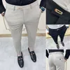Pantalones para hombres Casual Slim Fit Mens Dress Streetwear Traje de longitud completa Men 34 Caballeros de alta calidad Terros de oficina todos