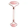 Rouleau de Massage en Jade Quartz Rose pour le visage, pierre Rose, Anti-Cellulite, rides, soins de la peau du visage, outil de levage de rouleau de Massage