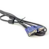 Wysokiej jakości 1.5m 5FT HDB15 15Pin VGA mężczyzna do męskiego kabla VGA do telewizora kabla przedłużającego monitor