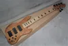 2022 Wholesale maple neck Earth logo 6 string bass Burlywood electric bass guitar with active pickups