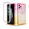 Voor iPhone 12 11 Pro Max XS MAX XR X 8 7 6 Plus Glitter Sparkle Bling Full Body Four Corners Beschermende telefoon Case Cover