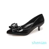 Sıcak satış-Yeni Stil Moda Sığ Kadınlar Düşük Topuk Gerçek Deri Yüksek Topuklar Ayakkabı Kadın Stiletto Sevimli Çalışma Ayakkabı
