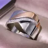 Exaggerated Personality 925 Sterling Silver Retro Large Rings For Women Punk Style Luxury Criss Statement Ring5605853