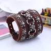 Men039s Trendy Alloy Skulls Beaded Bracelets Punk Rock Jewelry PLB076 Multicolor Leather Woven Hip Hop Accessory61559754136741