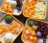 Fridge Magnets Mango balls and red bean desserts imitation food PVC refrigerator stickers