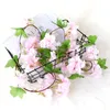1 stück künstliche kirschblüte rebe seide blumen hochzeit girlande ivy dekoration seide blumen vine gefälschte blume diy wandoz dekor1