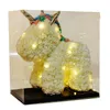 Lovely LED Rose Unicorn Soap Foam Artificial Flowers Toy Unicorn In Gift Box Wedding Valentine's Day Gifts for Girl Dropshipp291l