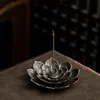 Lotus Tütsü Burner Metal Joss-Stick Yanan Soba Geleneği Budizm Töreni Tütsü Bobin Tutucu Plaka Banyo Ev Dekorasyon