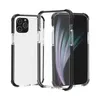 For Iphone 12 Phone Case Crystal Clear Soft TPU Hard PC Back Cover with Reinforced Corner Bumper for Iphone 12 Pro Max