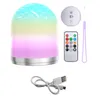 Nova Lâmpadas Creative Night Lâmpadas RGB Remoto Remoto Night Night Usb Encarregamento Night Light Baby Fun Light RGB Colorful Atmosfera Luz