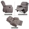 US STOCK ORIS FUR. Suede Heated Massage Recliner Sofa Chair Ergonomic Lounge with 8 Vibration Motors PP039116EAA