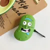 Moda Airpods Caso Criativo Cartoon Engraçado Pepino Sem Fio Bluetooth Silicone Capa protetora anti-outono Airpods 1 / 2Case