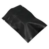 7x10cm Черная матовая алюминиевая фольга на молнии на молнии упакованные мешок пищевой сорт mylar zip пакет сумка самозащитная сумка для хранения пакета для закусок