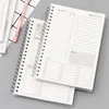 Anteckningar 2021 Spiral A5 Notebook Planner Dagliga veckovis månatliga Kraft Paper Organizer Agenda School Office Schema Stationery Presenter