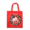 Kerstcadeau tas Xmas Santa Snowman Deer Niet-geweven Afhalen Verpakkingzak Disposable Food Gift Package Bag