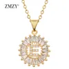 ZMZY 26pcslots Whole Lots Bulk Mixed AZ Letter Necklace Stainless Steel Chain Necklace CZ Crystal Gold Color Pendant Y2008105798371