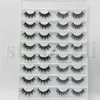 8 styles 16 paires style mixte 3D vison noir faux cils naturels longs wispies touffus cils moelleux réutilisable beauté maquillage des yeux To8102522