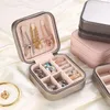 Tragbare Schmuck Aufbewahrungsbox Dame Mädchen Schmuck Box Organizer Mini Reise Schmuck Aufbewahrungskoffer Für Halskette Ohrringe Ringe