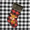 Christmas Stocking 18" Santa,Snowman,Reindeer,Xmas Character Decorations with Faux Fur Cuff Party Accessory JK2008PH