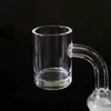 Flat Top Gavel Banger med glas UFO CARB CAP 14mm 18mm Quartz Thermal Banger för Bong Rigs Nails For Bongs Water Pipes GQB11