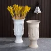 Nordisk keramisk konstvasskulptur Hantverk Mänskligt ansikte Family Flower Pot Handmiterad trädgård Förvaring Flower Arrangement Home Decors240T