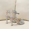 Lüks Kristal Tasarımcı Gelin Düğün Ayakkabı Bayan Elbise Ayakkabı 4 IN Yüksek Topuklar Moda Parti Balo Kadın Ayakkabı Platformu Sandalet Real Resimleri