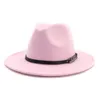 Tasarımcı Erkekler İçin Top Şapkalar Kadınlar Zarif Moda Katı Keçe Fedora Şapka Band Geniş Düz Brim Caz Şapkaları Şık Trilby Panama Caps1957981