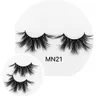 Faux cils longs et épais, bouclés, désordonnés, super doux, réutilisables, faits à la main, 25mm, faux cils, fourrure de vison, maquillage pour les yeux, 9 modèles disponibles DHL