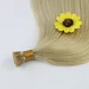 100% capelli umani vergini brasiliani I-Tip Estensioni dei capelli prebonded Estensioni dei capelli di Remy disegnate doppie I Tip Spedizione gratuita
