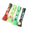 Portable Horn-shape Silicone Pipes Colorful Camouflage Glass Smoking Pipes Length 3.3 Inch Home Office Cigarette Accessories VT1721