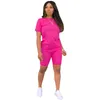 Women S Abbigliamento da 2 pezzi set da pista da pista taglie forti da donna Cropt Shorts Shorts Sumps Summer Two Outfit Casual Tracksuit