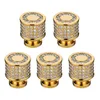 Luxury 24K Real Gold Czech Crystal Brass Round Cabinet Door Knobs and Handles Furnitures Cupboard Wardrobe Drawer
