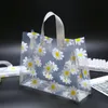 50pc / partij Little Daisy Plastic Gift Tassen Dikke Draagbare Opslag Winkelen Tassen Kleding Winkel Tassen Bruiloft Supplies